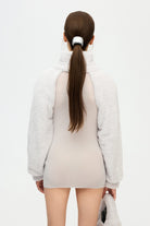 İkikız-Gri Pelüş Bolero-Kazak & Triko-3-Milagron.com