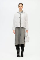 İkikız-Gri Pelüş Kısa Ceket-Ceket-1-Milagron.com