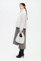 İkikız-Gri Pelüş Kısa Ceket-Ceket-2-Milagron.com