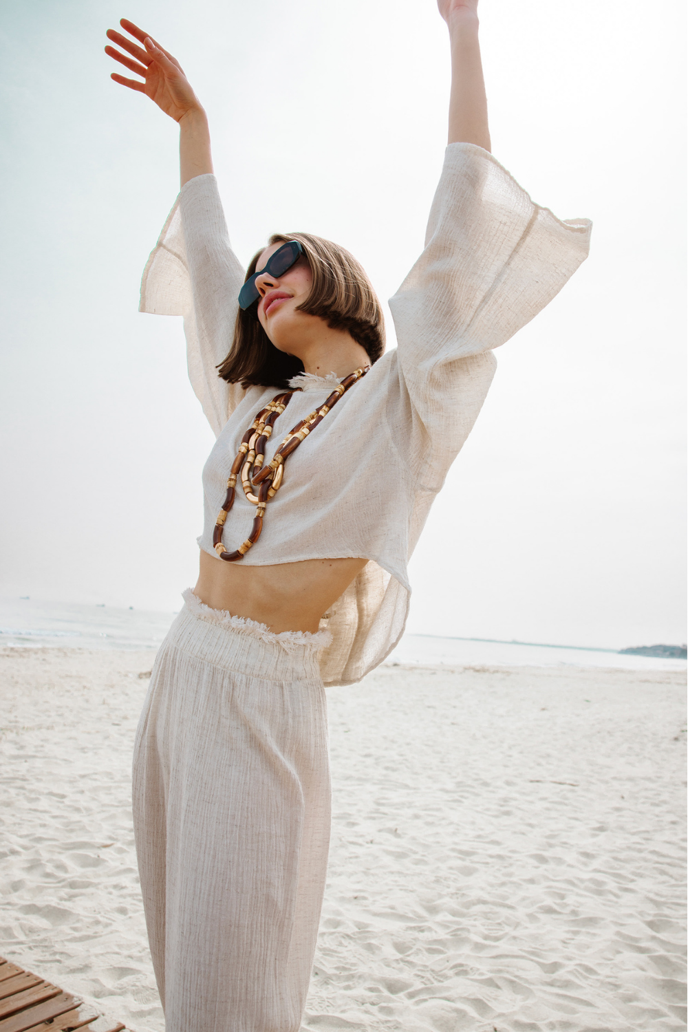 İkikız-Kenevir Uzun Kollu Bluz-Top-1-Milagron.com