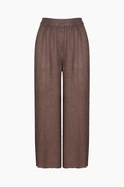 İkikız-Keten Kahverengi Pantolon-Pantolon-6-Milagron.com