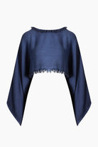 İkikız-Keten Navy Bluz-Top-2-Milagron.com