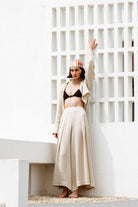 İkikız-Keten Palazzo Pantolon-Pantolon-1-Milagron.com