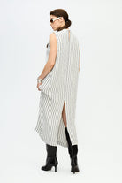 İkikız-Lacivert Çizgili Elbi̇se-Elbise-3-Milagron.com