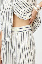 İkikız-Lacivert Çizgili Slouchy Pantolon-Pantolon-5-Milagron.com