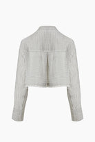 İkikız-Lyocell Çizgili Kısa Gömlek-Gömlek-3-Milagron.com