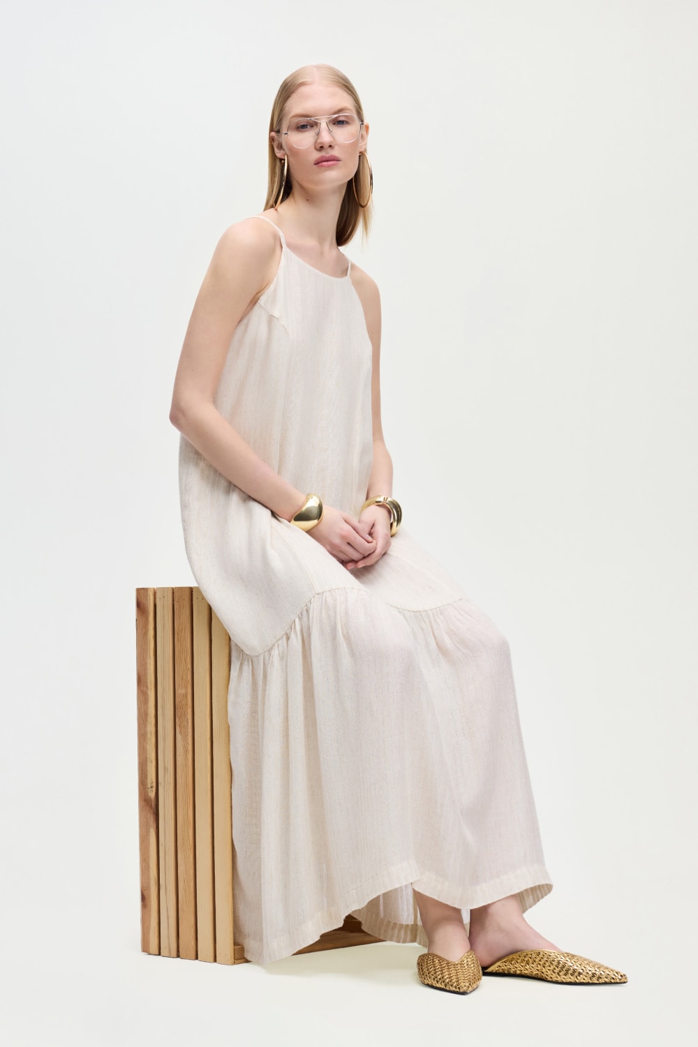 İkikız-Naturel İp Askılı Elbise-Elbise-2-Milagron.com