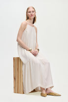 İkikız-Naturel İp Askılı Elbise-Elbise-2-Milagron.com