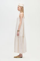 İkikız-Naturel İp Askılı Elbise-Elbise-4-Milagron.com