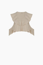 İkikız-Natürel Keten Fırfırlı Bluz-Bluz-4-Milagron.com