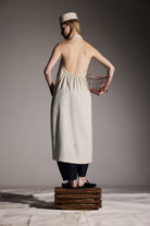 İkikız-Natürel Keten Gömlek Elbise-Elbise-2-Milagron.com