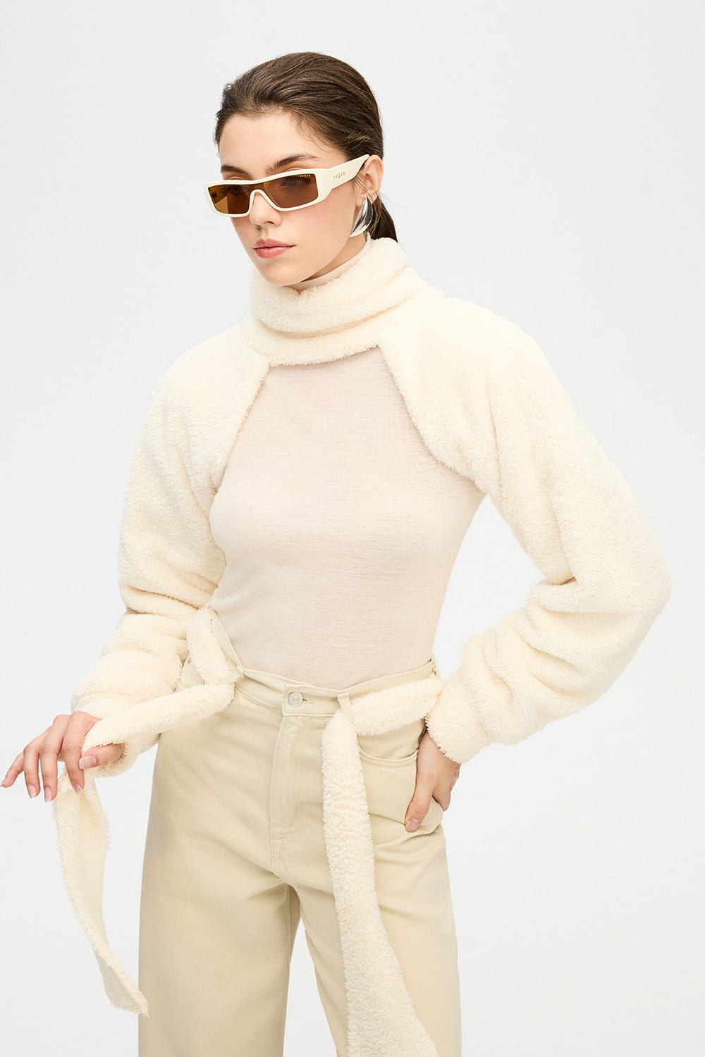 İkikız-Pelüş Bolero Bluz-Kazak & Triko-4-Milagron.com