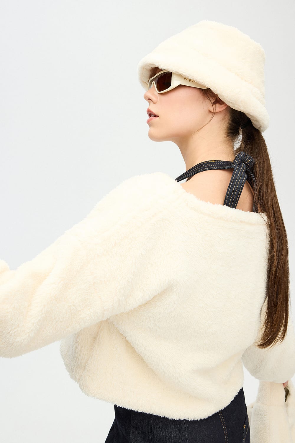 İkikız-Pelüş Crop Bluz-Kazak & Triko-4-Milagron.com