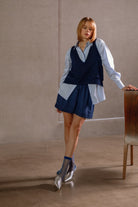 İkikız-Saks Mavi Şort-Şort-6-Milagron.com