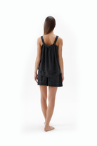 İkikız-Siyah Katlı Bluz-Top-3-Milagron.com