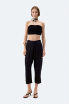 İkikız-Siyah Keten Büstiyer-Büstiyer-2-Milagron.com