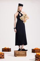 İkikız-Siyah Keten Elbise-Elbise-1-Milagron.com