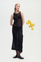 İkikız-Siyah Kroşe Elbise-Elbise-1-Milagron.com