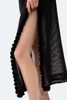 İkikız-Siyah Kroşe Elbise-Elbise-4-Milagron.com