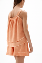 İkikız-Turuncu Katlı Bluz-Top-5-Milagron.com