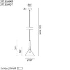 Alchimia Cono Sarkit 1L Anti̇k Pi̇ri̇nç Şeffaf Ø18X30 Cm G9 Led 1X5W