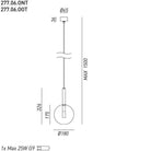Alchimia Sfera Sarkit 1L Anti̇k Pi̇ri̇nç Şeffaf Ø18X32 Cm G9 Led 1X5W