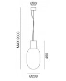 Bloom Sarkit 1L Transparan Pembe Ø20.8X45 Cm E27 Led 1X15W H Max 2M