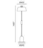 Bonton Lambader 3L Açik Mavi̇-Natural Gold Ø40X155 Cm E27 Led 3X15W