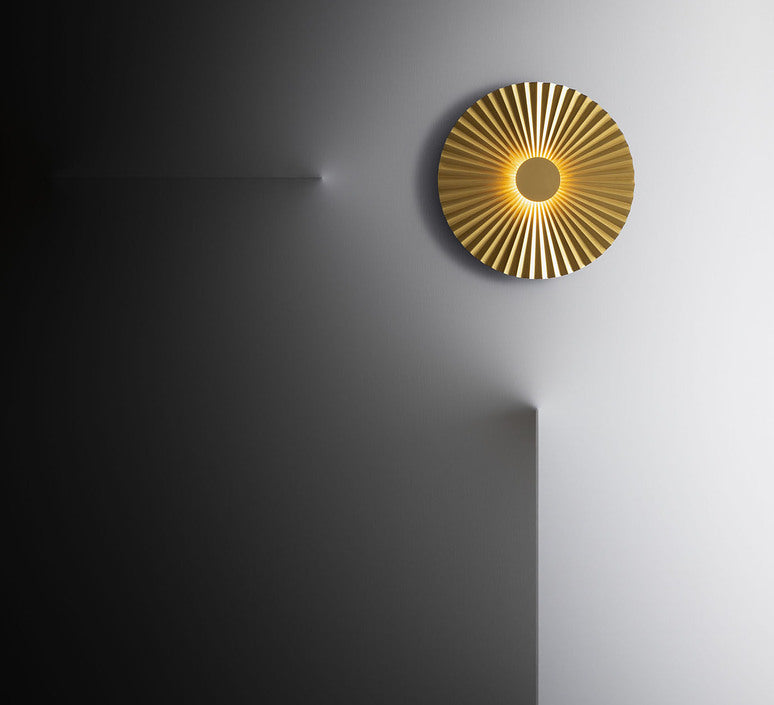 Plie Apli̇k Natural Gold Ø39X7 Cm Led 8W 3000K