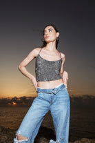 İladia-Fi Crystal Top - Silver-Top-1-Milagron.com