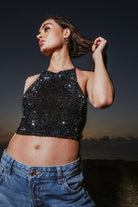 İladia-Ra’c Crystal Top - Midnight Blue-Top-1-Milagron.com