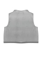 In D'Tales-Keten Bağlamalı Gri Crop Top-Crop Top-2-Milagron.com