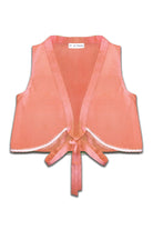 In D'Tales-Keten Bağlamalı Somon Crop Top-Crop Top-1-Milagron.com