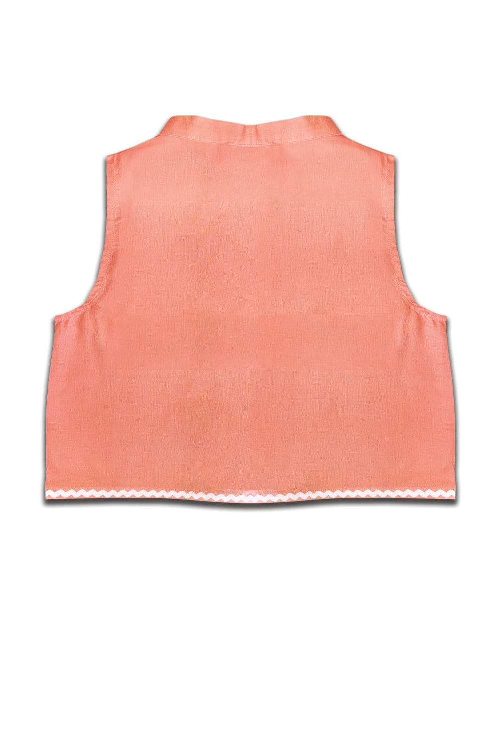 In D'Tales-Keten Bağlamalı Somon Crop Top-Crop Top-2-Milagron.com