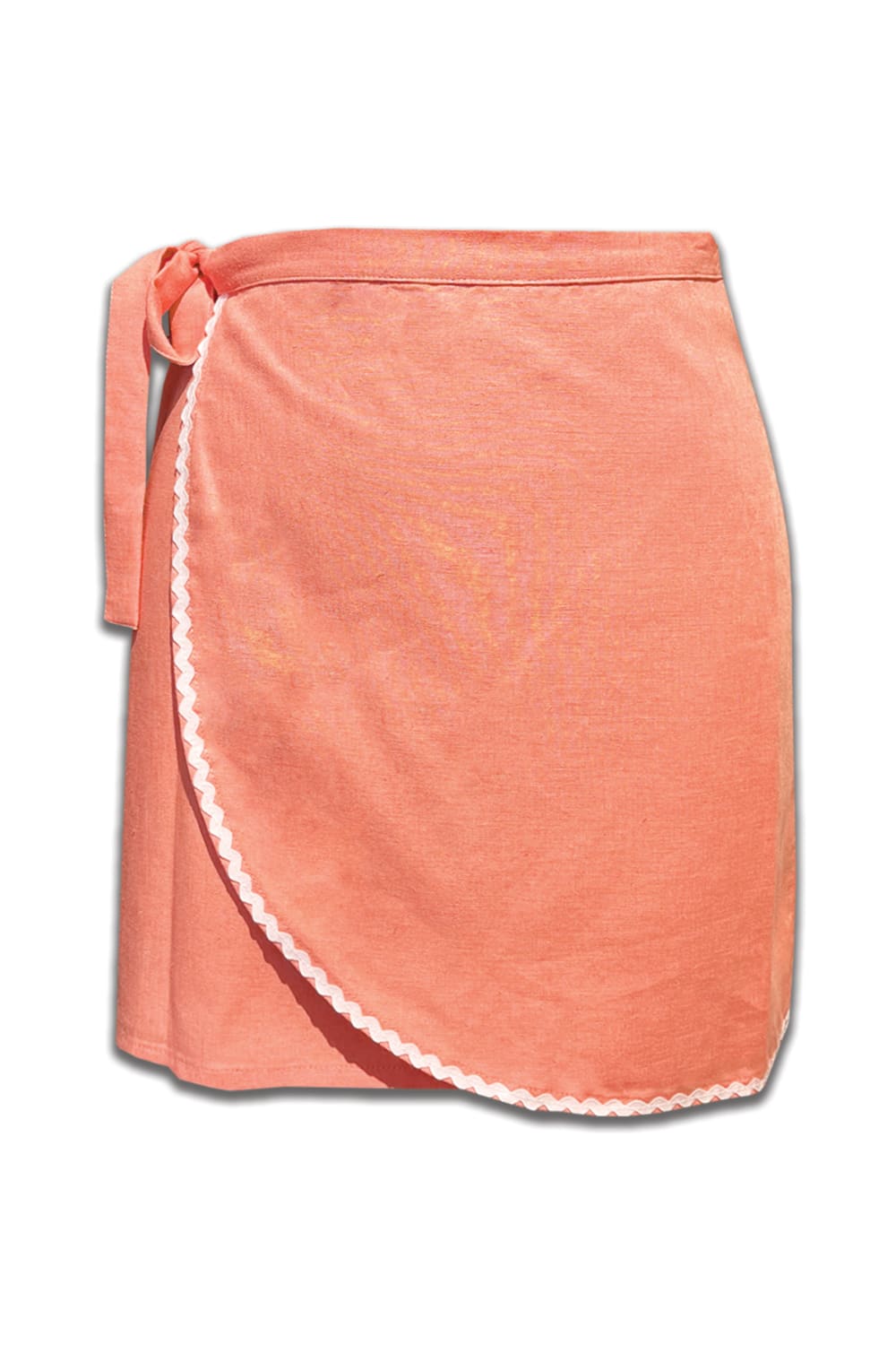 In D'Tales-Keten Bağlamalı Somon Mini Etek-Etek-1-Milagron.com