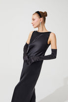 İpek Kıramer-Blue Sky Dress Black-Elbise-3-Milagron.com