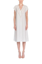 İpek Kıramer-Boleyn Cotton Chemise Ecru-Gecelik-1-Milagron.com