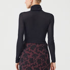 İpek Kıramer-Brokar Mini Skirt Burgundy-Etek-3-Milagron.com