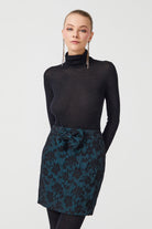 İpek Kıramer-Brokar Mini Skirt Green-Etek-1-Milagron.com