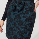 İpek Kıramer-Brokar Mini Skirt Green-Etek-3-Milagron.com