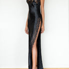 İpek Kıramer-Cheri Silk Chemise Black-Gecelik-2-Milagron.com