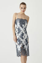 İpek Kıramer-Coco Metal Dress Gray-Elbise-5-Milagron.com