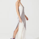 İpek Kıramer-Deco Silk Chemise Grey White-Gecelik-3-Milagron.com