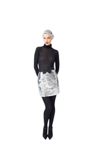 İpek Kıramer-Diamond Mini Skirt Grey-Etek-1-Milagron.com