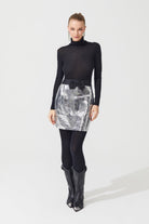 İpek Kıramer-Diamond Mini Skirt Grey-Etek-4-Milagron.com