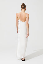 İpek Kıramer-Diamond Silk Long Chemise Ecru-Gecelik-2-Milagron.com