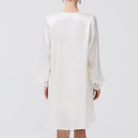 İpek Kıramer-Diamond Silk Short Robe Ecru-Sabahlık-5-Milagron.com