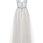 İpek Kıramer-Fairy Tale Long Tulle Chemise Gray-Gecelik-8-Milagron.com