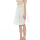 İpek Kıramer-Fairy Tale Short Tulle Chemise Ecru-Gecelik-2-Milagron.com