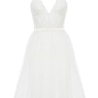 İpek Kıramer-Fairy Tale Short Tulle Chemise Ecru-Gecelik-4-Milagron.com